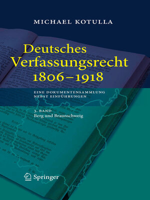 cover image of Deutsches Verfassungsrecht 1806--1918